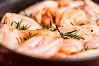 Fresh chickens wings covered in honey and spices