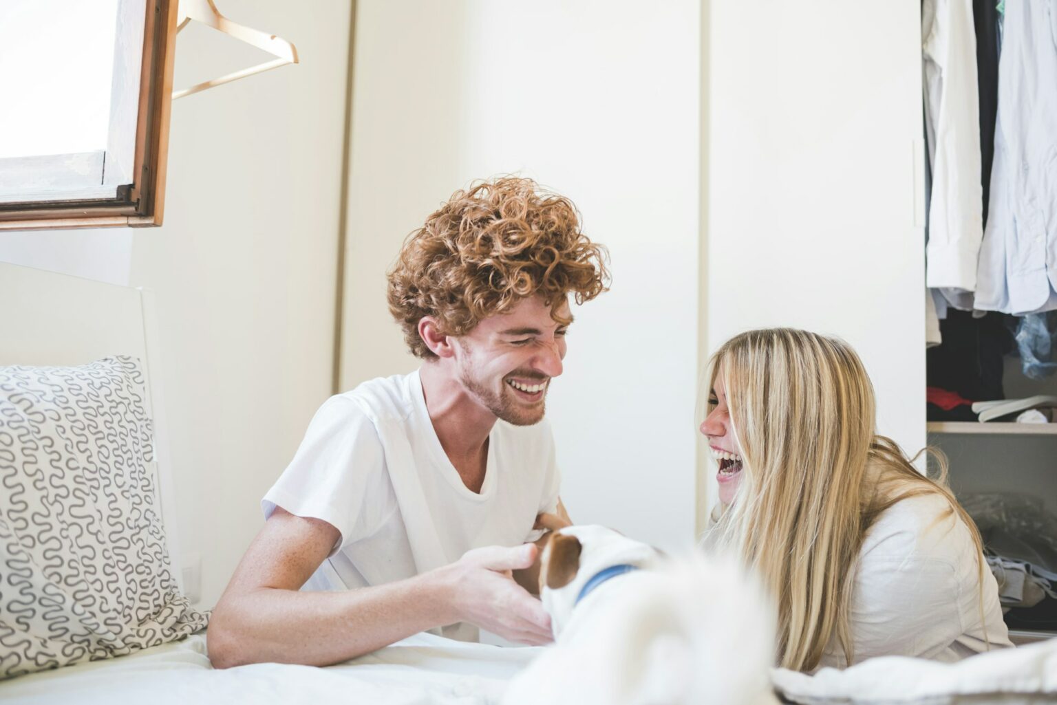 Young couple in love with love happiness